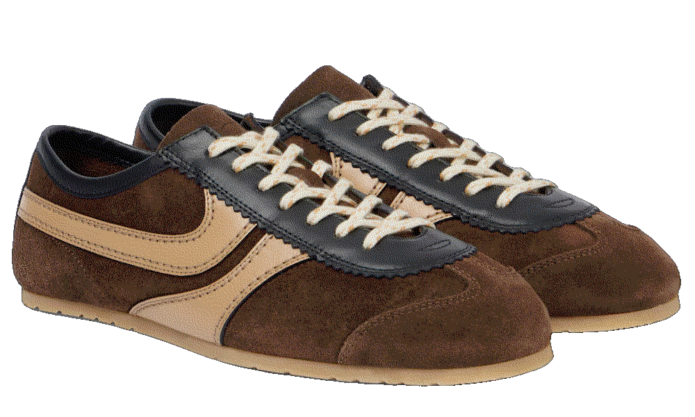 Dries van noten leather and suede sneakers brown Dries Van Noten