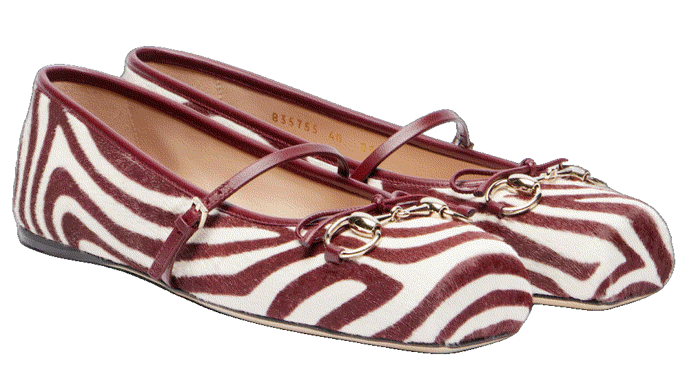 Gucci horsebit calf hair ballet flats white p01062929 Gucci