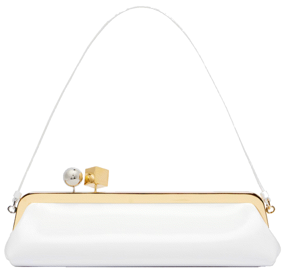 Jacquemus salon leather clutch white Jacquemus