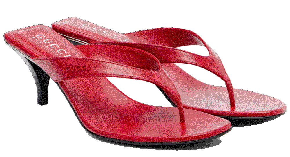 Gucci neo 55 leather thong sandals red Gucci