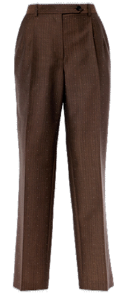 The row norbert mohair and wool straight pants brown The Row