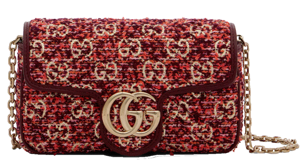 Gucci gg marmont mini tweed shoulder bag multicoloured Gucci