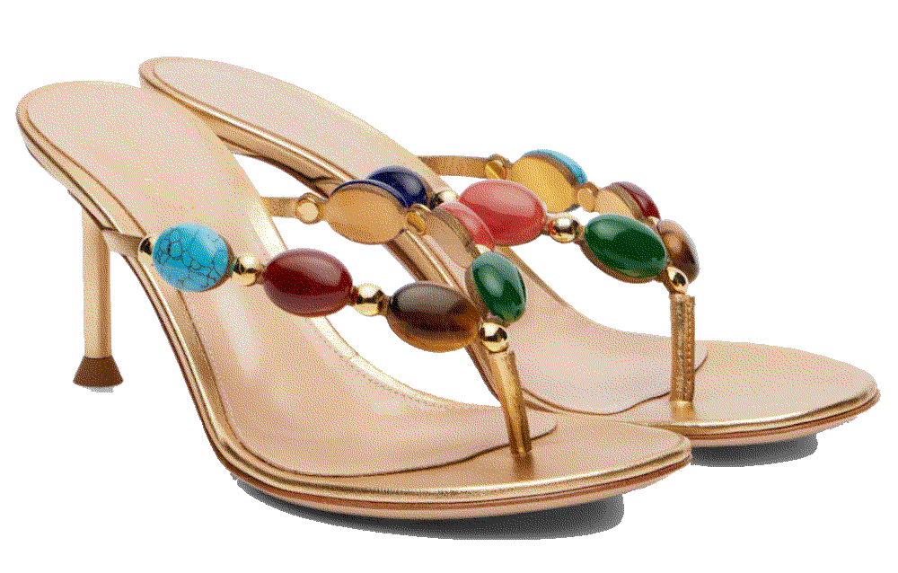 Gianvito rossi shanti embellished thong sandals multicoloured p00879423 Gianvito Rossi
