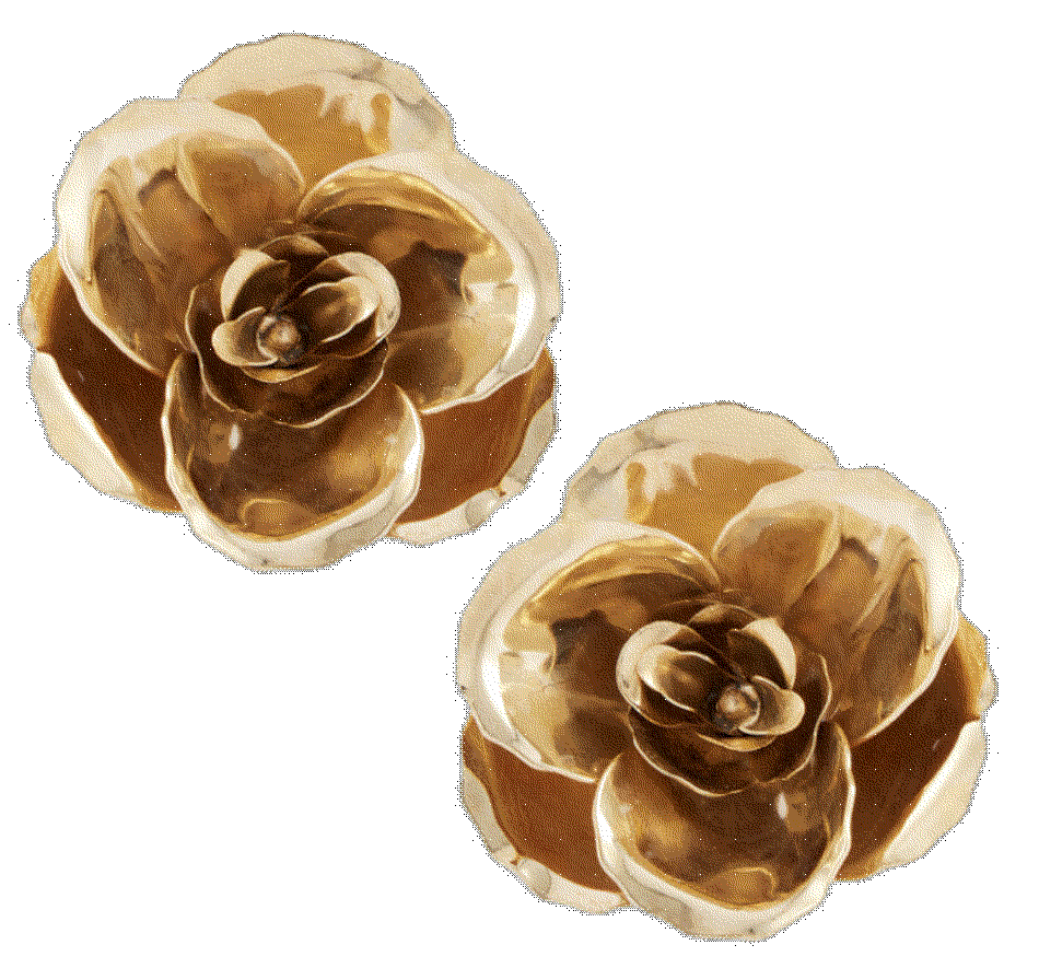Jennifer behr gladiolus 18kt gold plated earrings gold Jennifer Behr