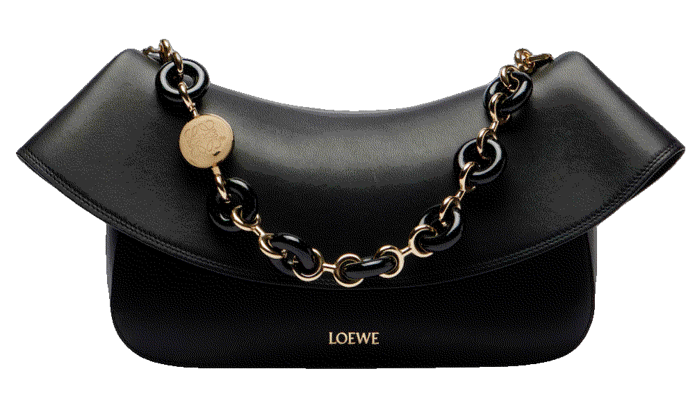 Loewe ola medium leather shoulder bag black Loewe