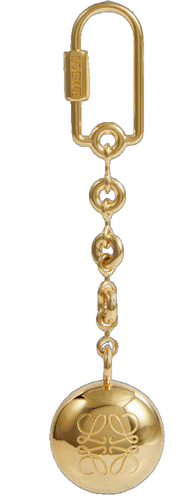 Loewe anagram pebble keyring gold Loewe