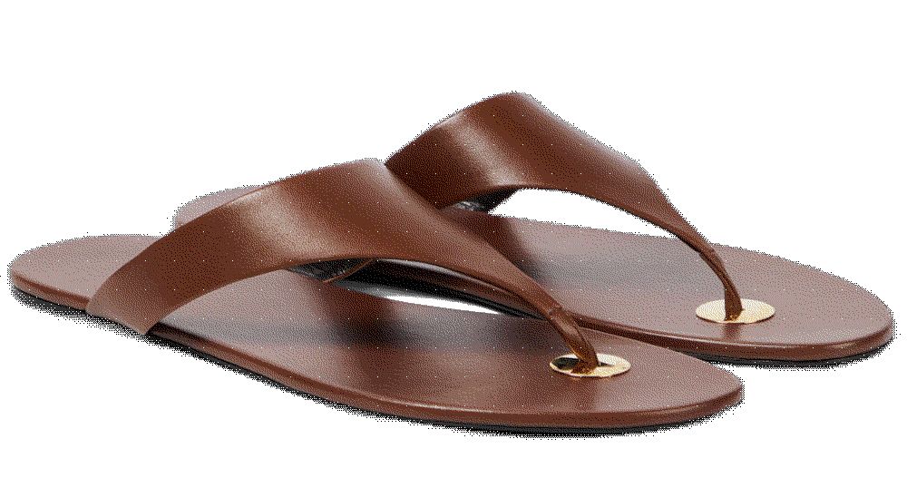Saint laurent kouros leather sandals brown Saint Laurent 