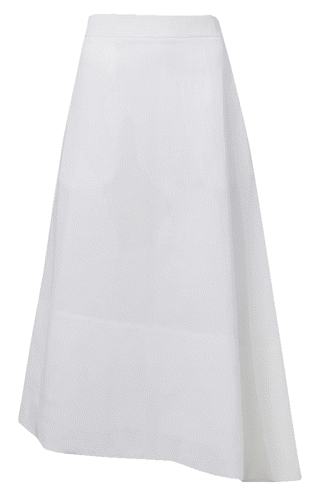 Jil sander asymmetric linen midi skirt white Jil Sander