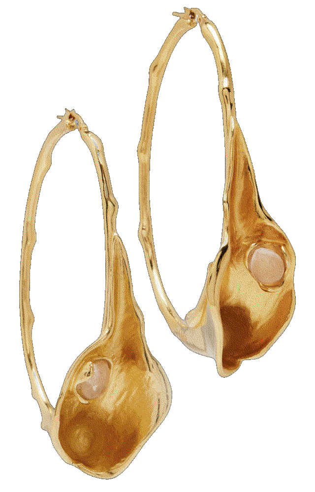 Chloe embellished hoop earrings gold Chloe