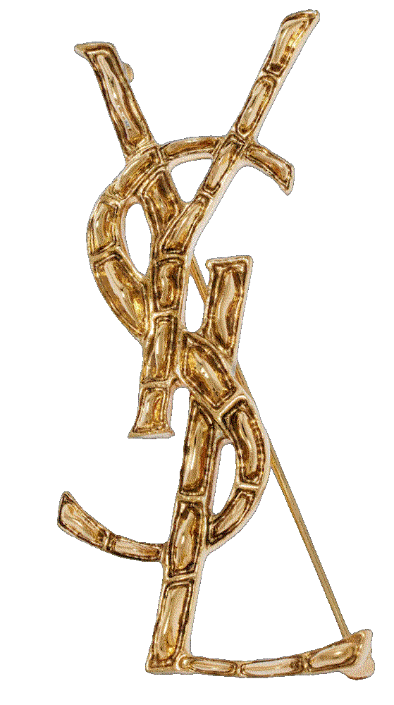 Saint laurent opyum ysl brooch gold  Saint Laurent