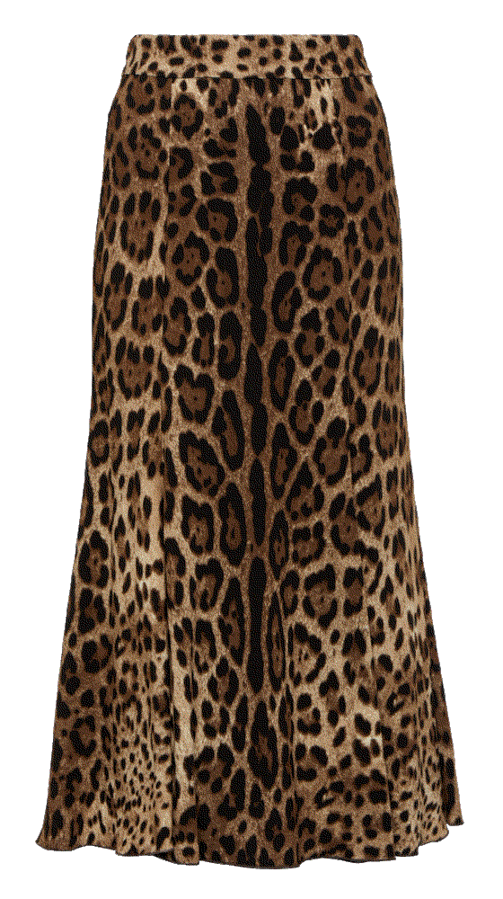 Leopard-print jersey midi skirt Dolce & Gabanna