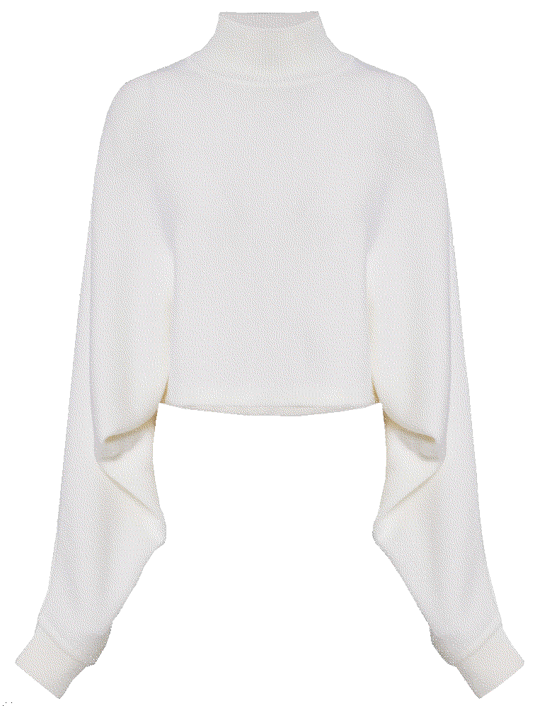Alaia wool turtleneck sweater white Alaia