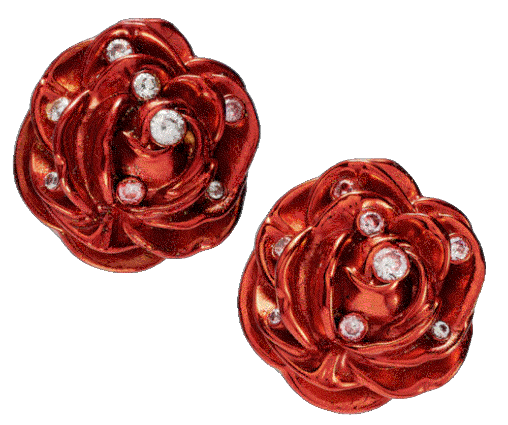 Magda butrym rose crystal embellished earrings red Magda Butrym 