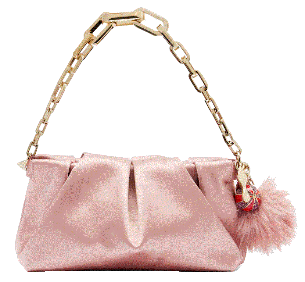 Christian louboutin eva small crepe satin shoulder bag pink Christian Louboutin 