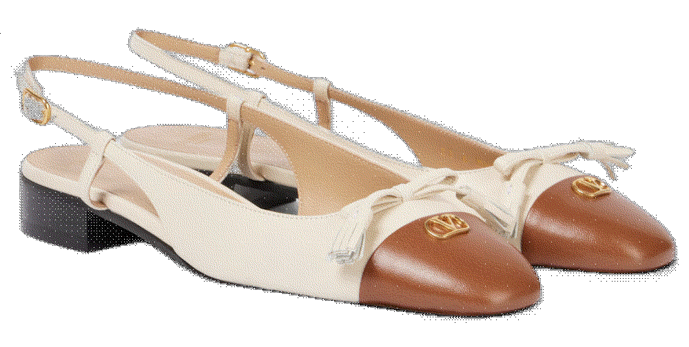 Valet du roi 25 leather slingback pumps white Valentino Garavani