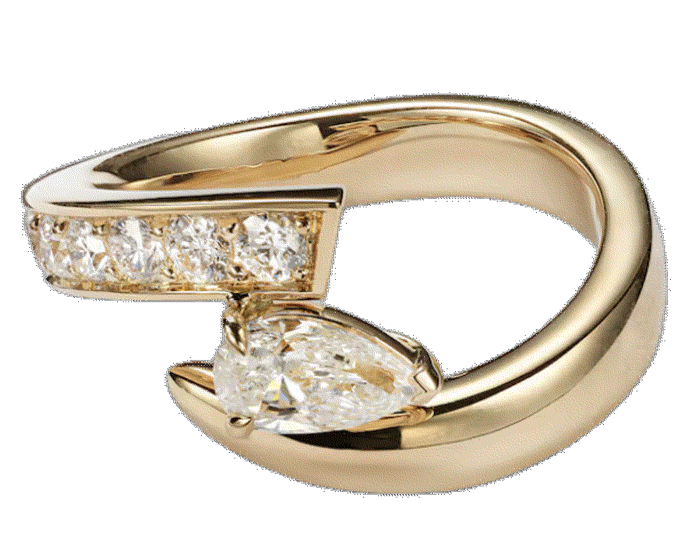 Inner fire 18kt gold ring with diamonds gold  Bucherer Fine Jewellery