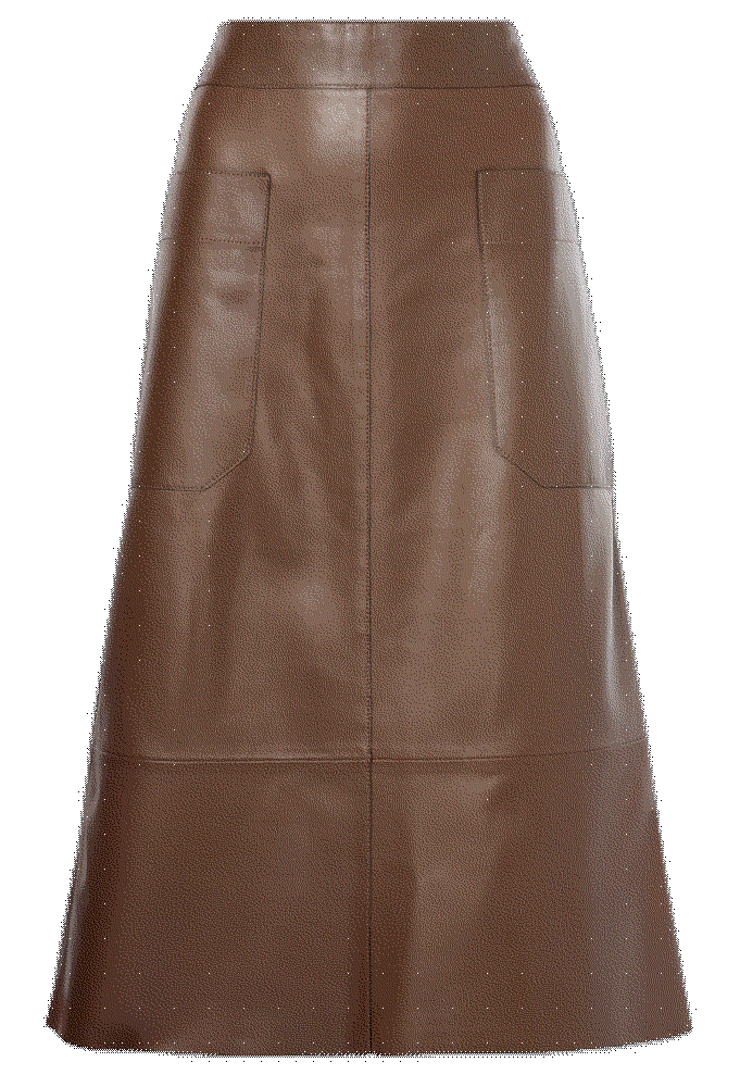 Joseph blomfield leather midi skirt brown Joseph