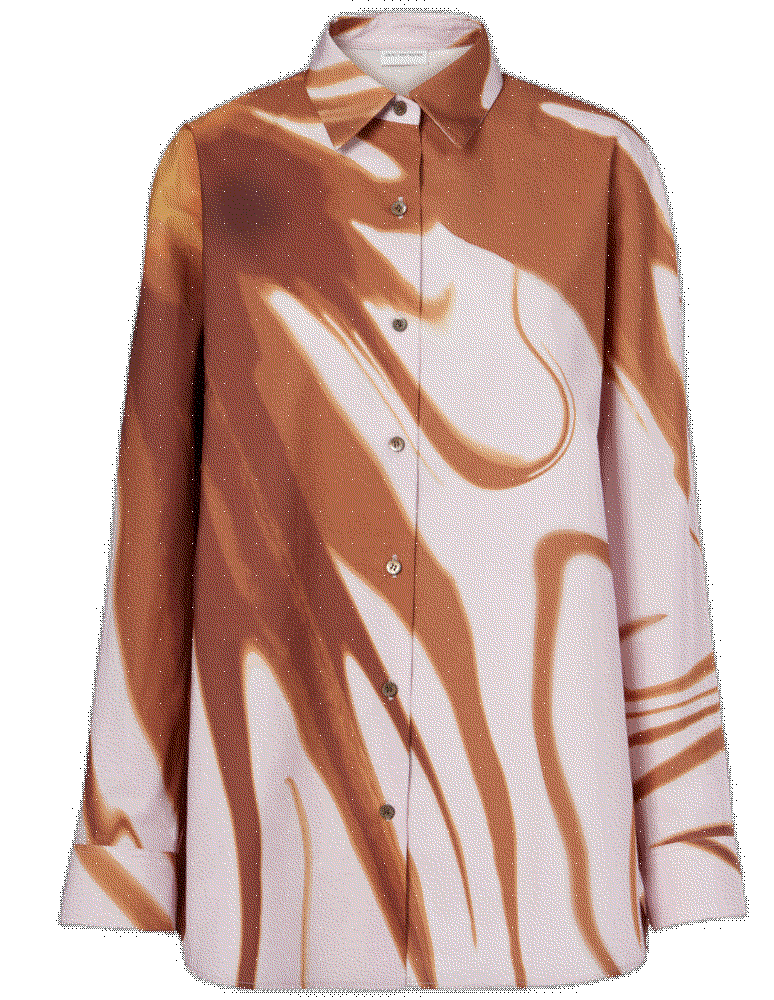 Dries van noten printed cotton shirt brown Dries Van Noten 