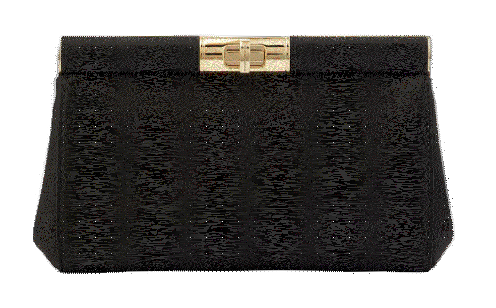 Marlene small satin shoulder bag black p00899157 Dolce Gabbana