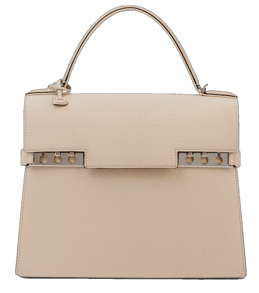 Delvaux tempete mm leather tote bag beige Delvaux