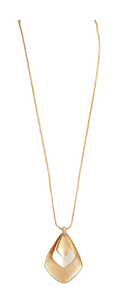 Line textured geometric multi long pendant necklace Southern Living