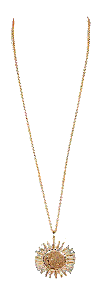 Dillards sunburst long pendant necklace Dillards
