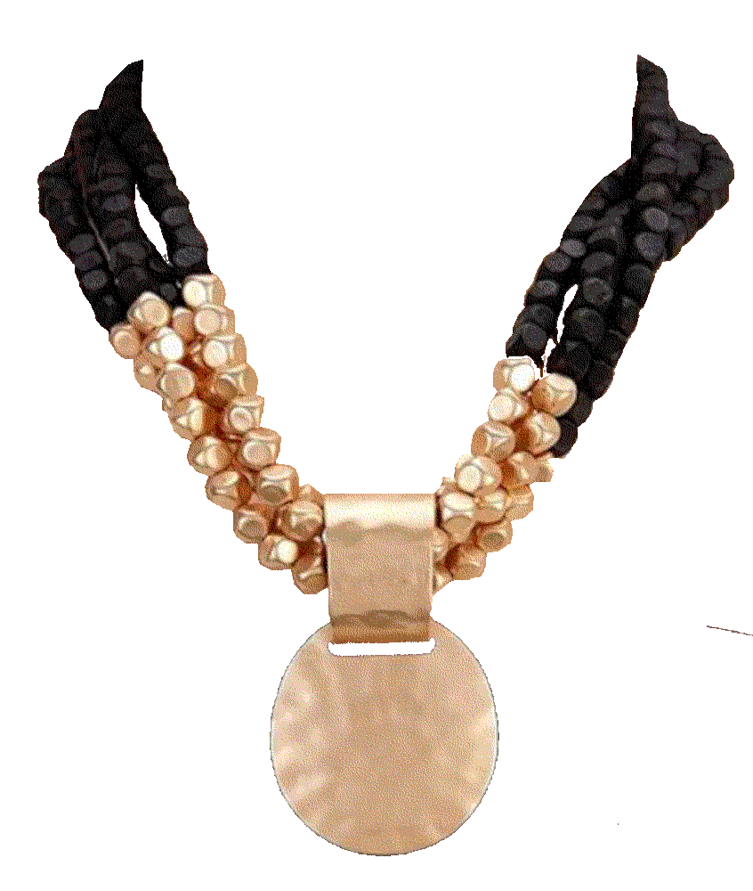 Southern living two tone torsade statement necklace with pendant Southern Living 