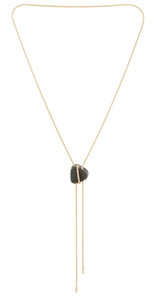 Ettika midnight solstice bolo necklace in black gold Ettika