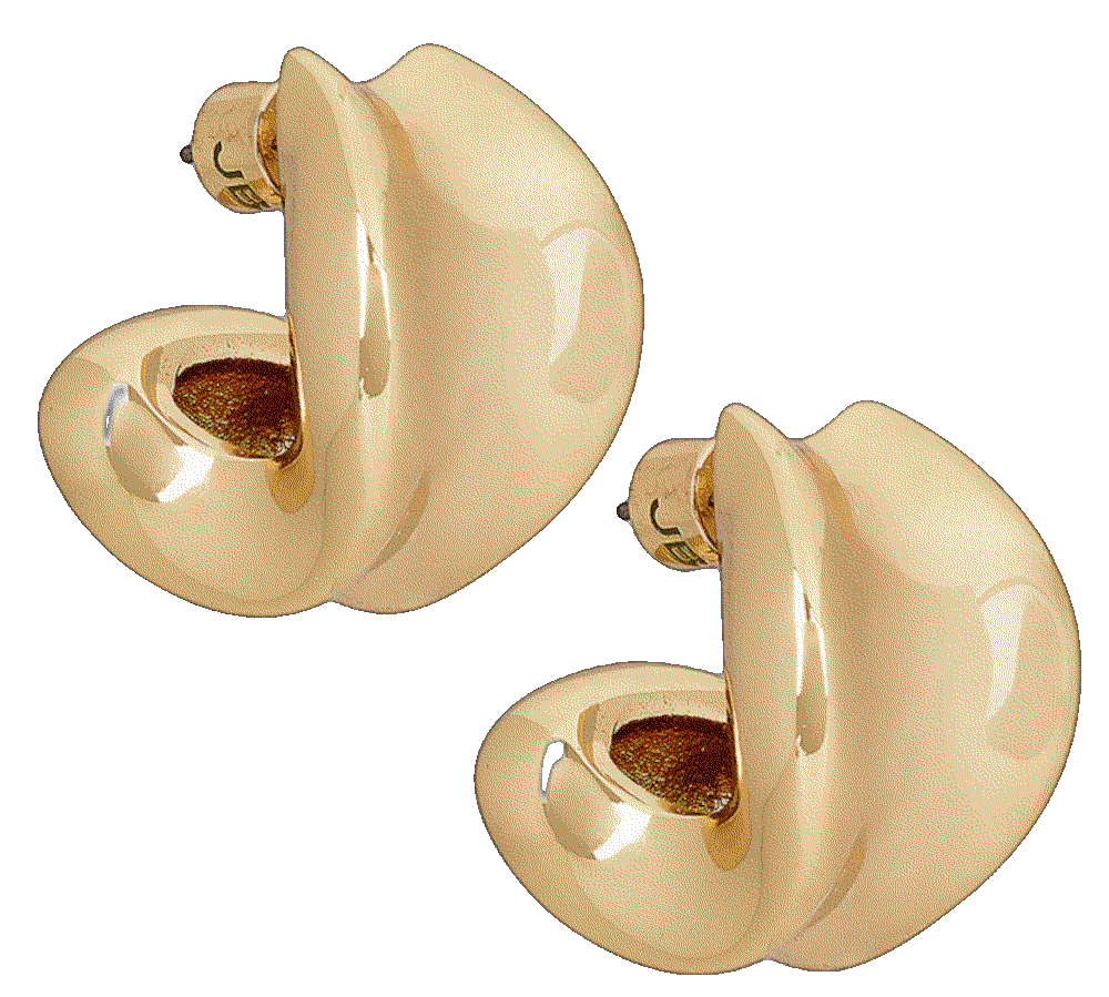 Jenny bird chunky doune hoop earrings in gold Jenny Bird