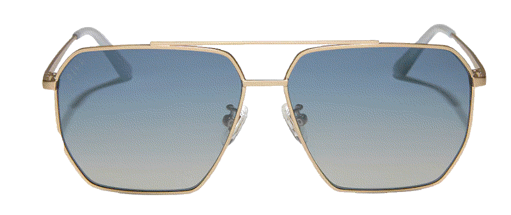 Diff eyewear berkely sunglasses in brushed gold aegean blue gradient Diff Eyewear 