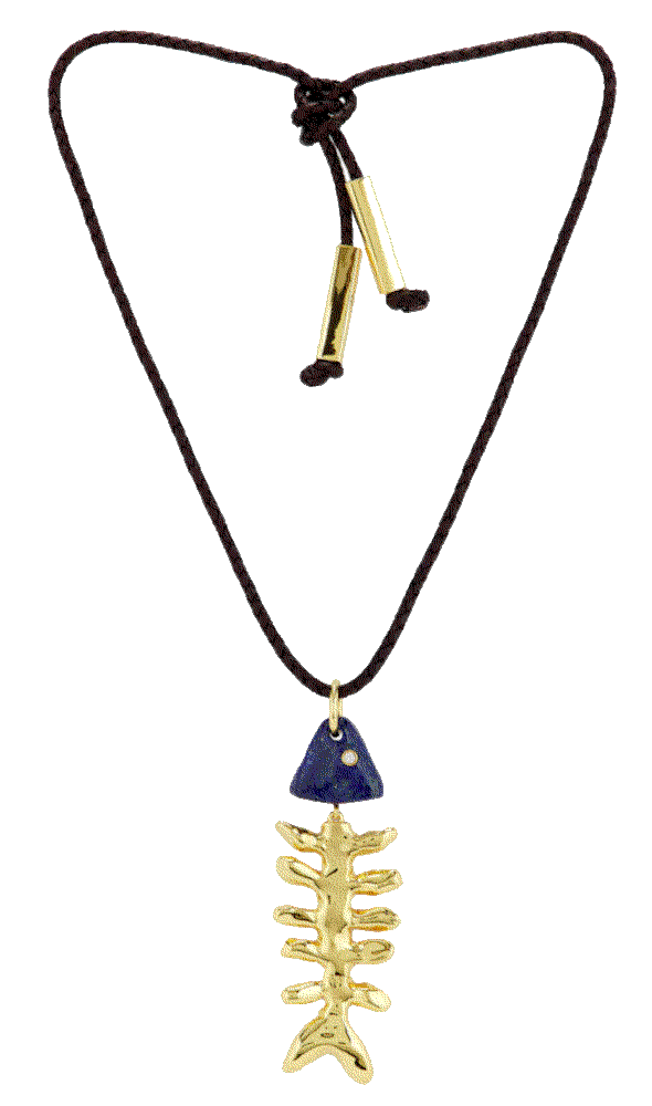 Eliou Bone Necklace in Gold Plated Eliou