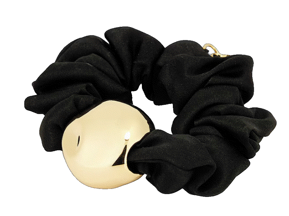 Lelet ny inara pendant scrunchie in black Lelet Ny
