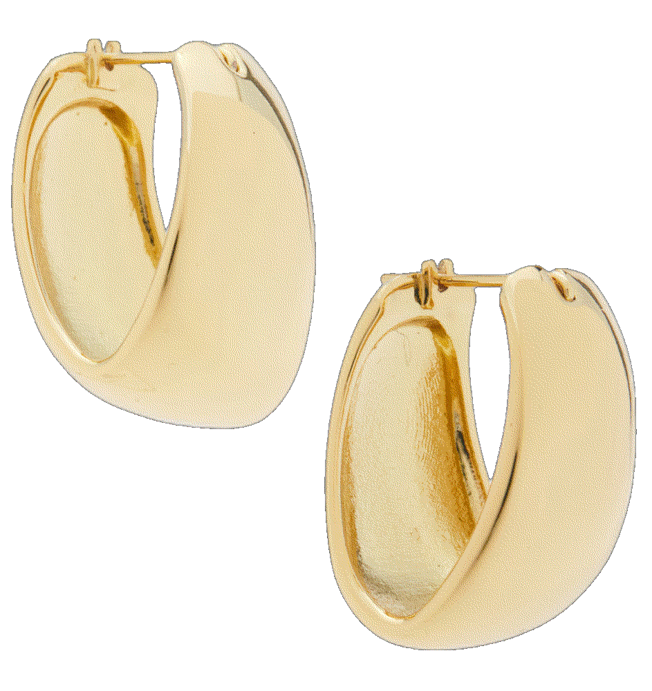 Shashi couplet hoops earrings in gold Shashi