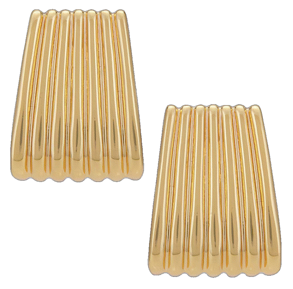 Heaven mayhem ribbed earrings in gold Heaven Mayhem