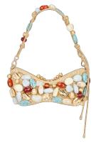 Cult Gaia Cult gaia mercier clutch in ibiza turquoise bauble multi