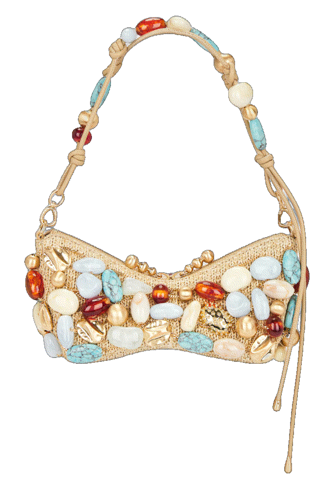 Cult gaia mercier clutch in ibiza turquoise bauble multi Cult Gaia