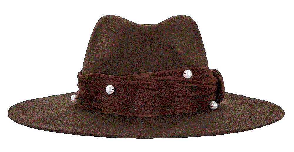 Farrah wool rancher hat in walnut Lele Sadoughi