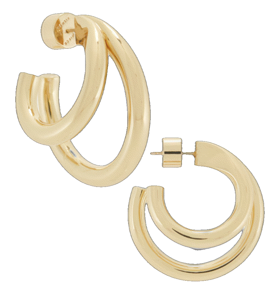Jennifer fisher double lilly micro huggies in gold Jennifer Fisher