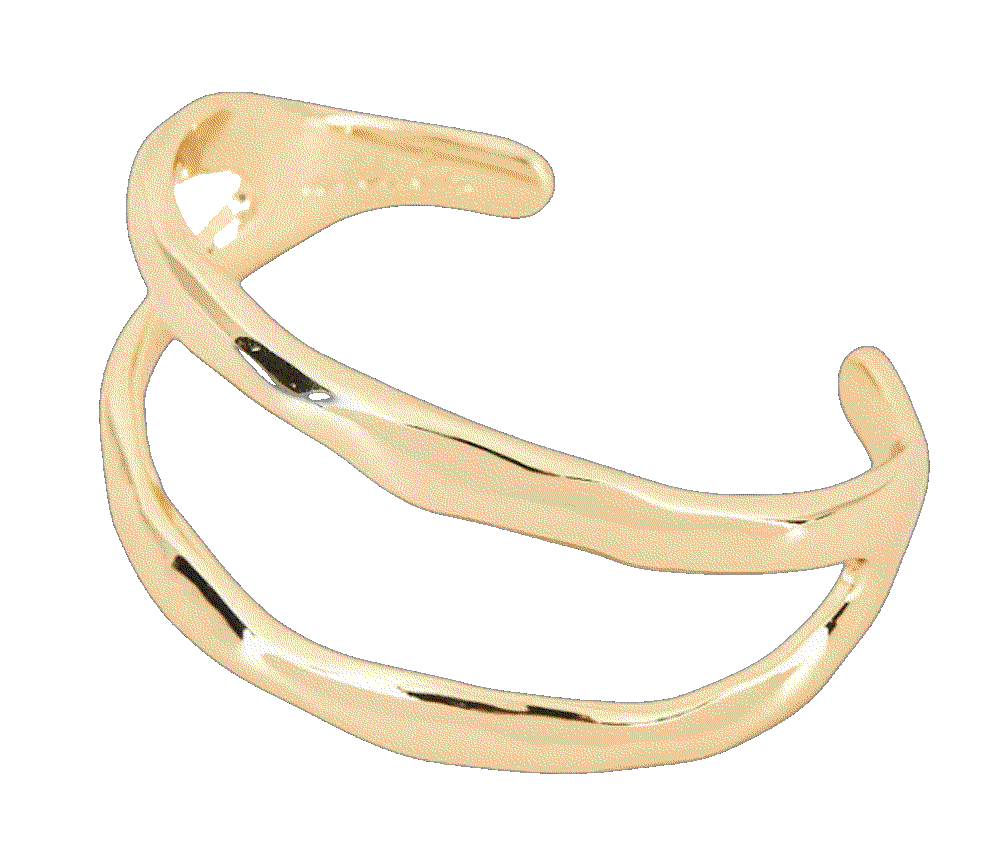 Ettika tide pool double open cuff in gold Ettika