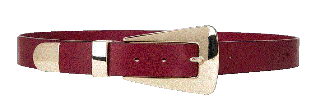 Lamarque brooklyn belt in burgundy gold Lamarque