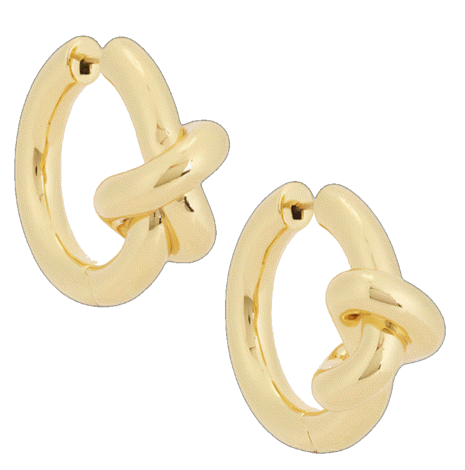 Jennifer fisher knot huggies in yellow gold Jennifer Fisher