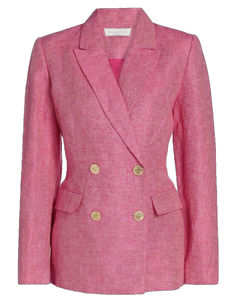 The Kenna Double-Breasted Linen Blazer Elie Tahari