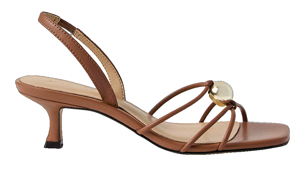 Leather Embellished Kitten Heel Sandal Ann Taylor