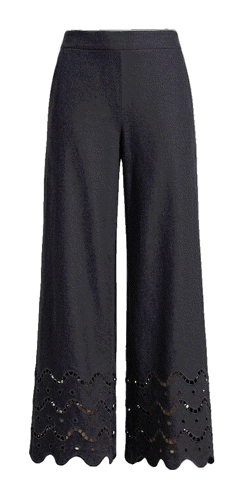 The Easy Wide-Leg Pant in Linen Blend Ann Taylor