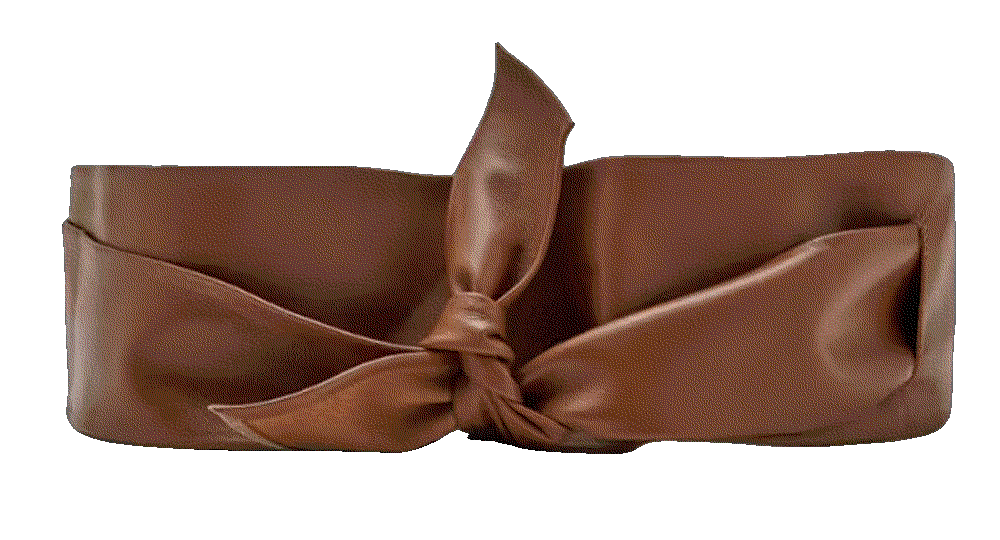 Leather obi belt Mango