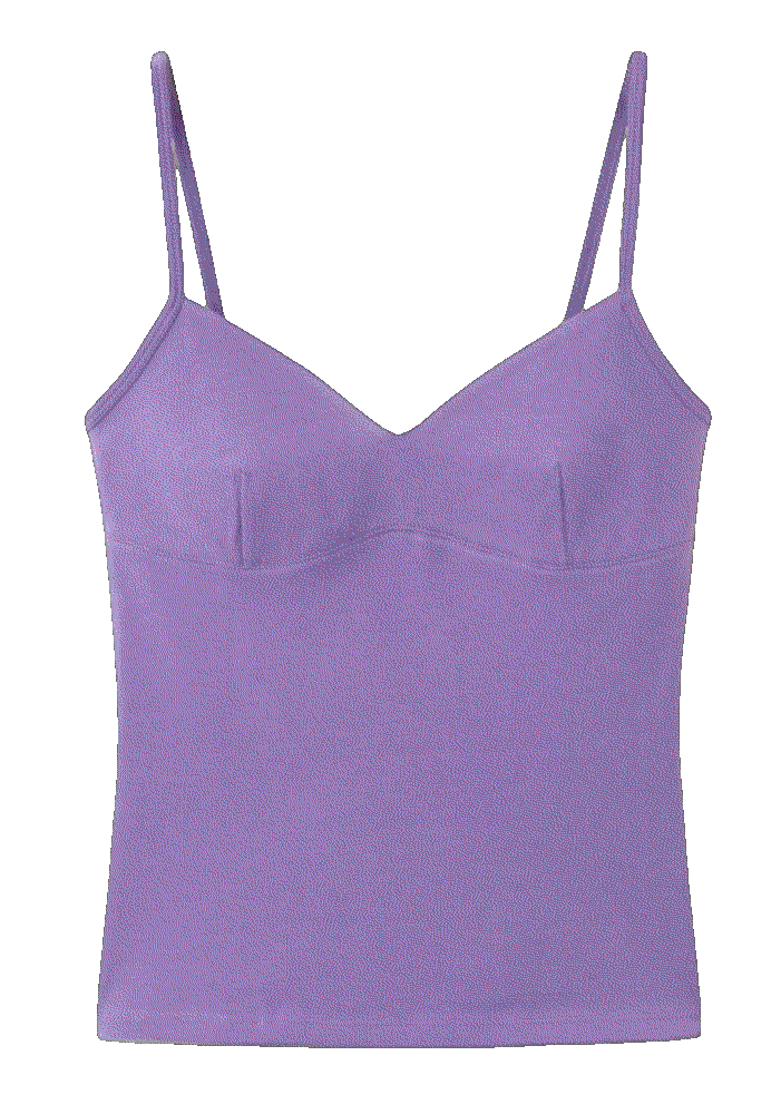 Cotton v neck tank top Mango