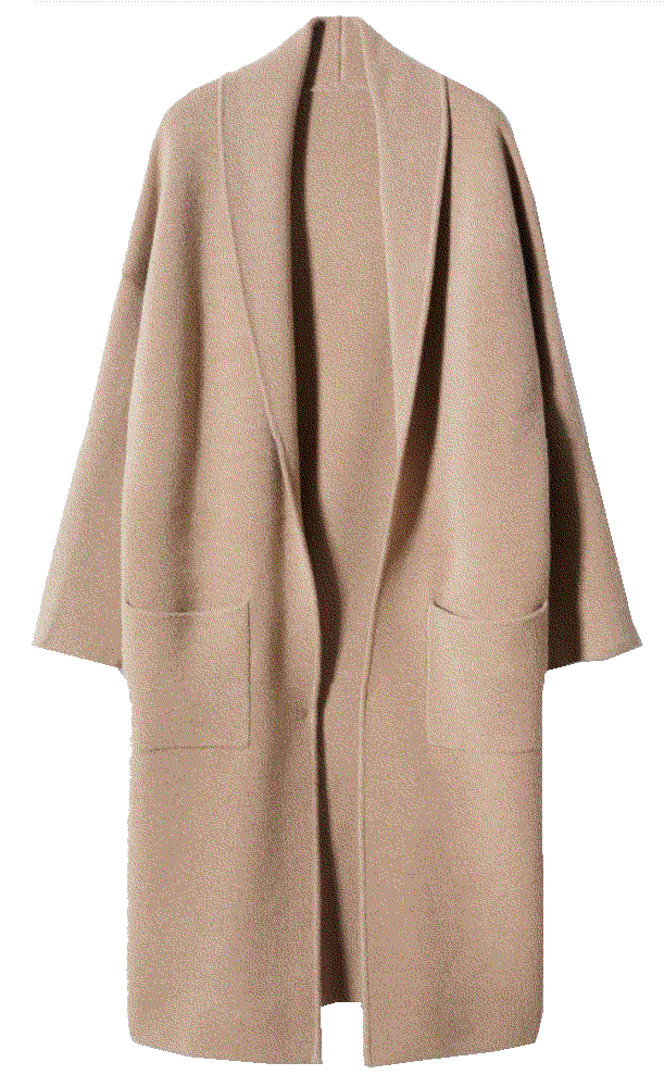 Shawl Collar Long Sleeve Cardigan  Chicwish
