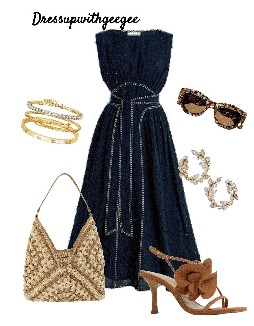 brown high heel rosette sandal
