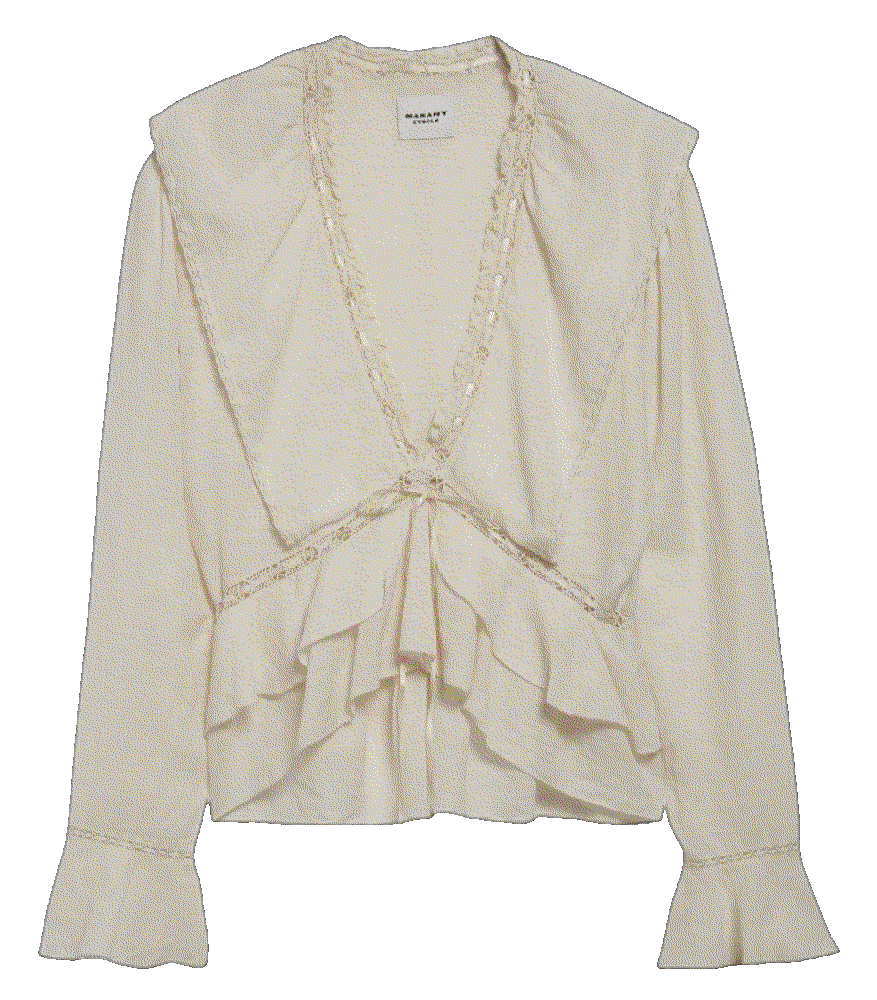 Damienne cotton linen blend peplum top Isabel Marant Etoile