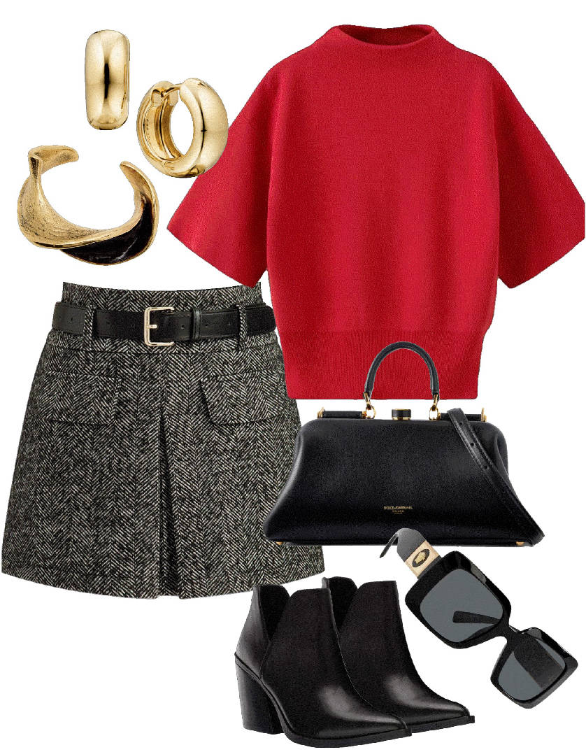 booties and gmini skirt